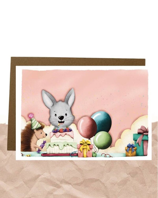 Postkaart - Feesttaart!