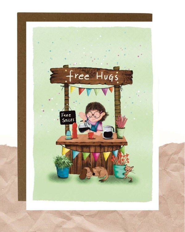 Postkaart - Free hugs