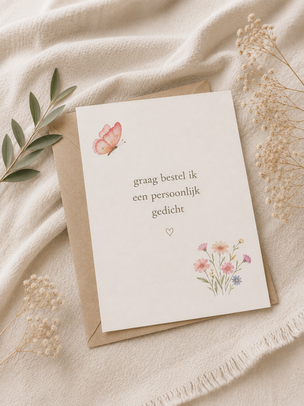 Persoonlijk gedicht op maat | Met zorg en liefde geschreven