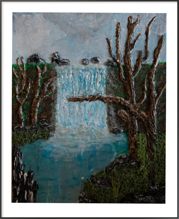 The waterfall in the forest