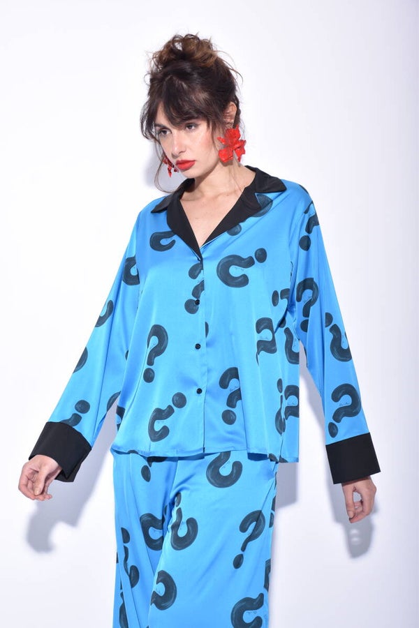 question pyjama saten shirt