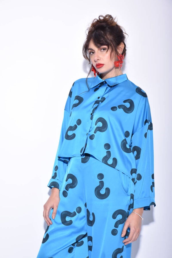 question saten shirt