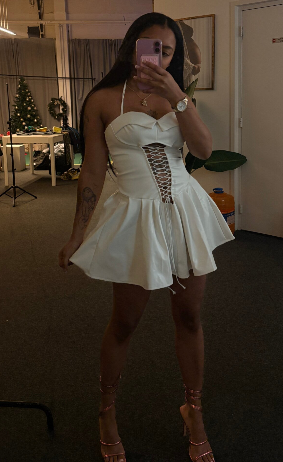 Lace-Up Babydoll Jurk