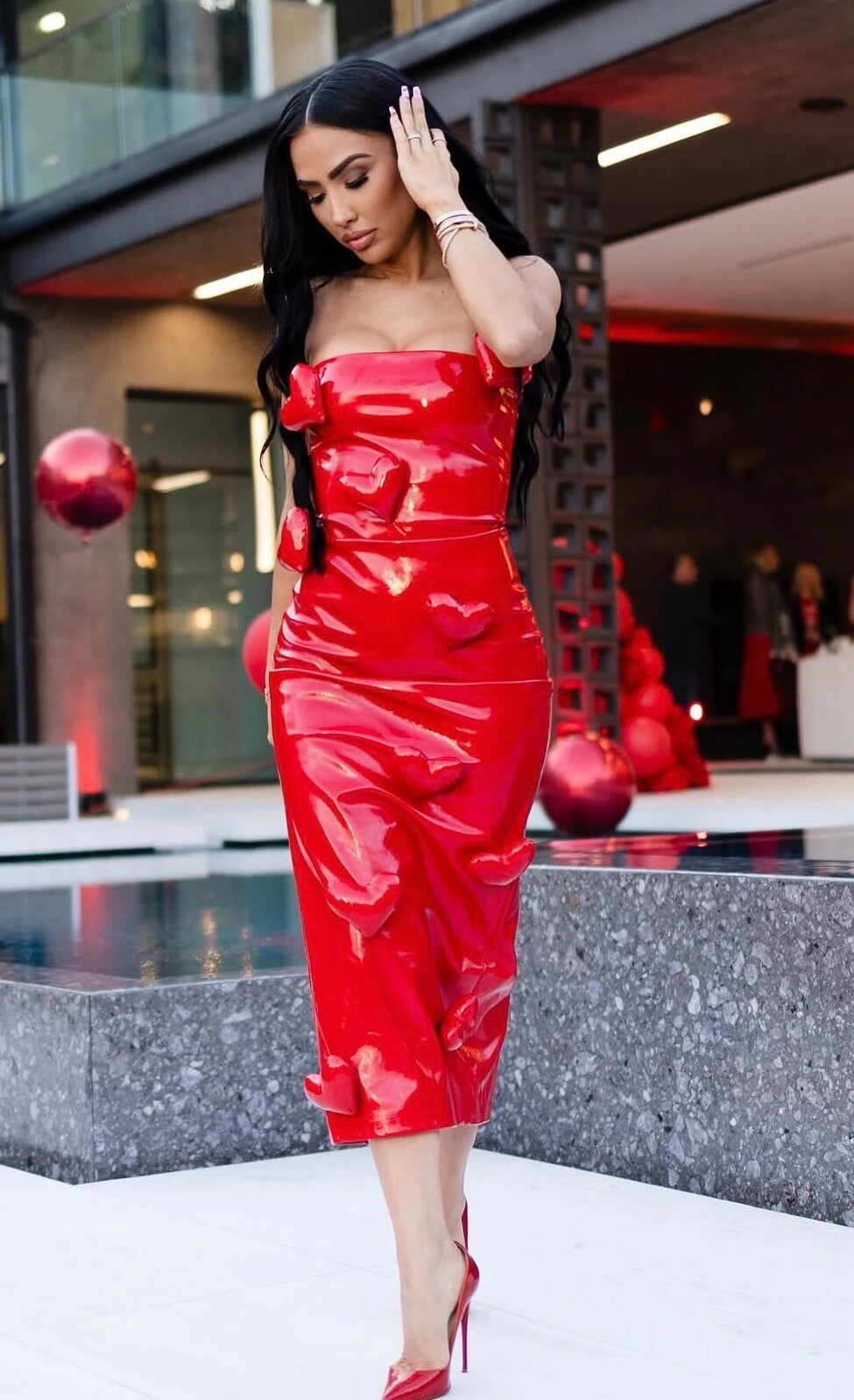 Glossy Heartbeat Dress