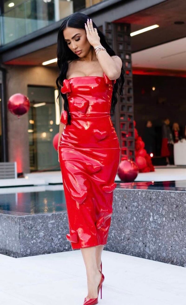 Glossy Heartbeat Dress