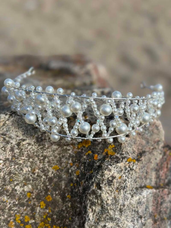 Estella - Crystal and Pearl Headband