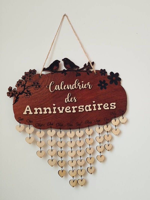 Calendrier des anniversaires oiseaux