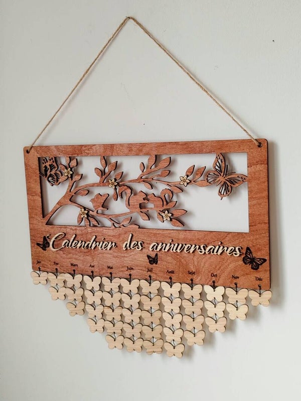 Calendrier des anniversaires papillons