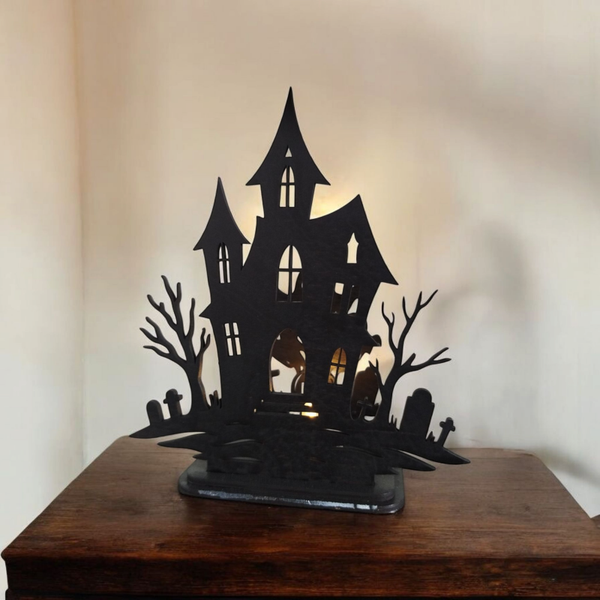 🕯️ Château Hanté Porte-Bougie Mystique – Lueurs Fantômes 🏰👻
