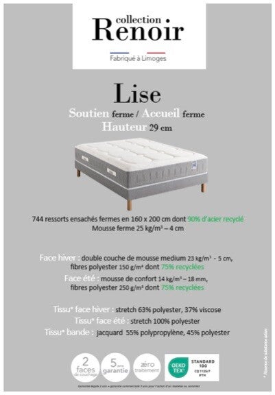 Matelas Lise - Collection Renoir