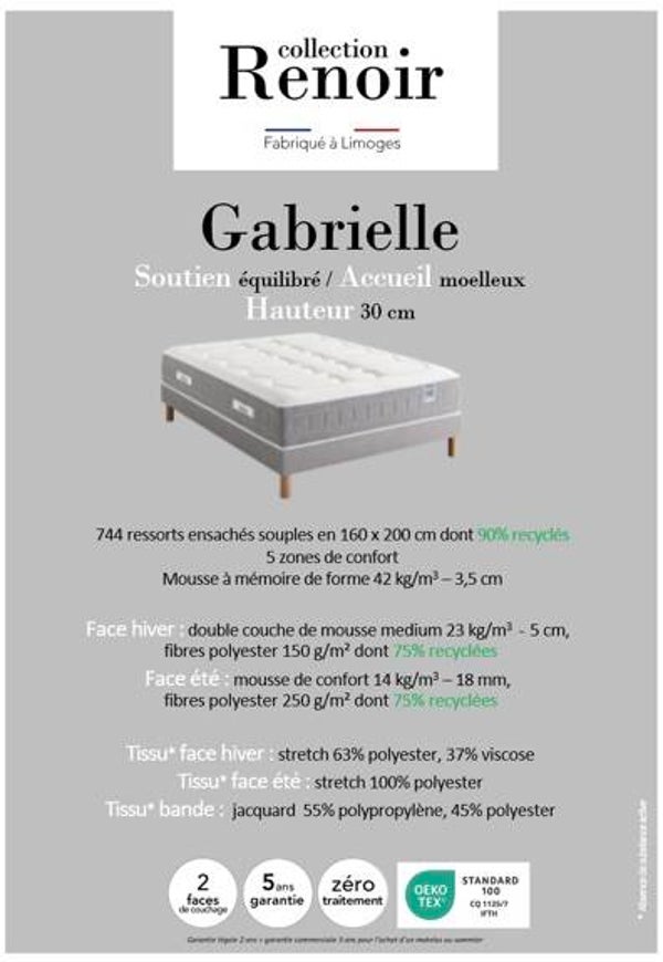 Matelas Gabrielle - Collection Renoir