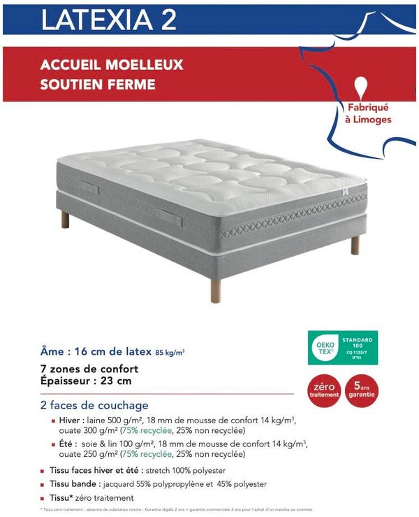 Matelas LATEXIA 2