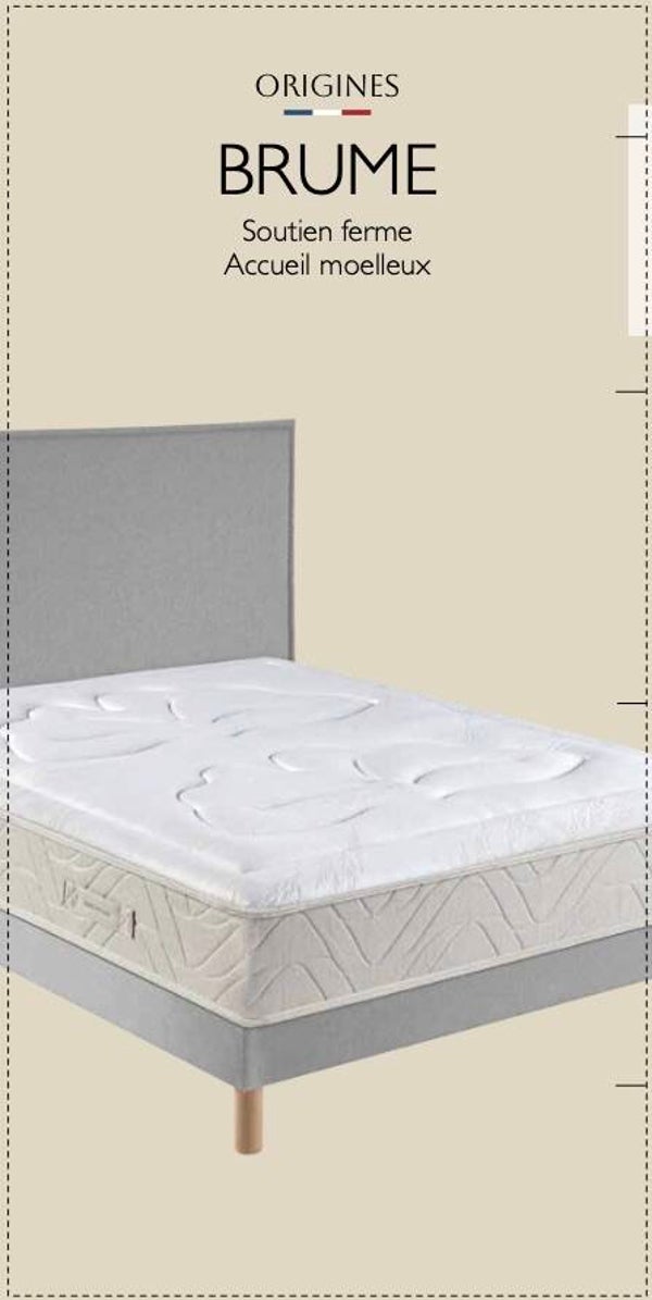 Ensemble BRUME :  Matelas + Sommier + Pieds