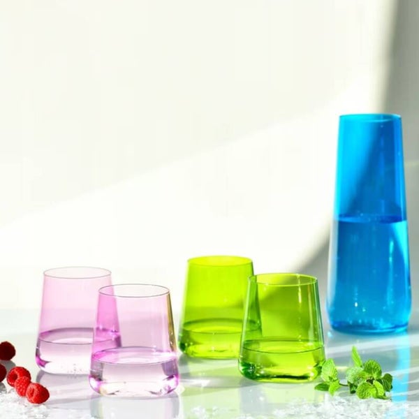 Avantgarde-Wassergetränkeset, 4 Gläser + 1 Karaffe