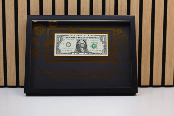Motivations - Rahmen mit echtem Dollar