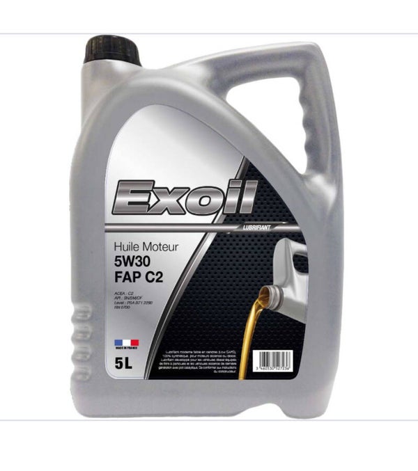 EXOIL - Huile moteur Exoil 5W30 FAP c2 spécial PSA 5L