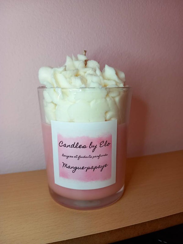 Bougie gourmande mangue-papaye