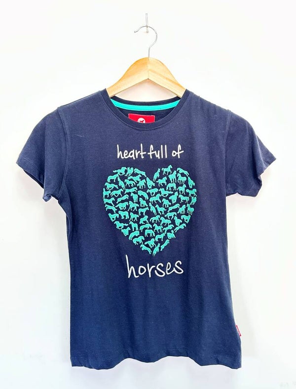 RED HORSE T-shirt Print Coração