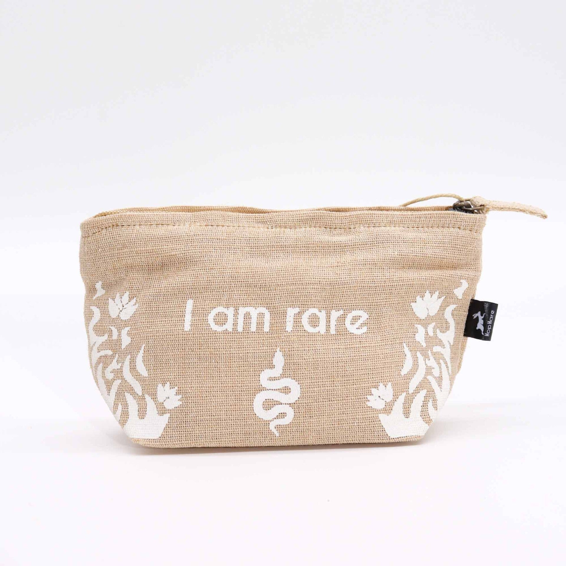 I am Rare Hop Hare Jute Pouch