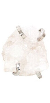 Raw Clear Quartz Ring