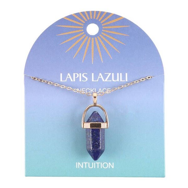 Lapis Lazuli Crystal Point Necklace