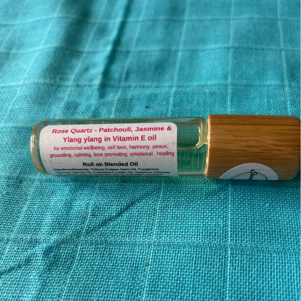 Blended Oil Roller with Rose Quartz