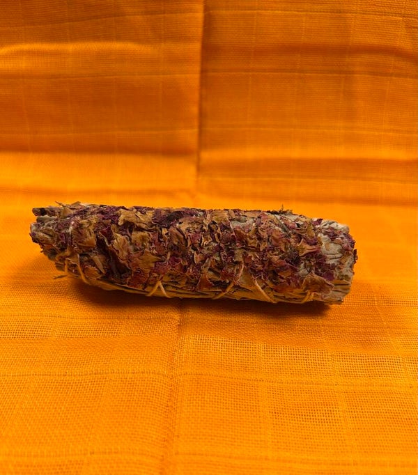 White Sage & Castile Rose Smudge Stick 10cm