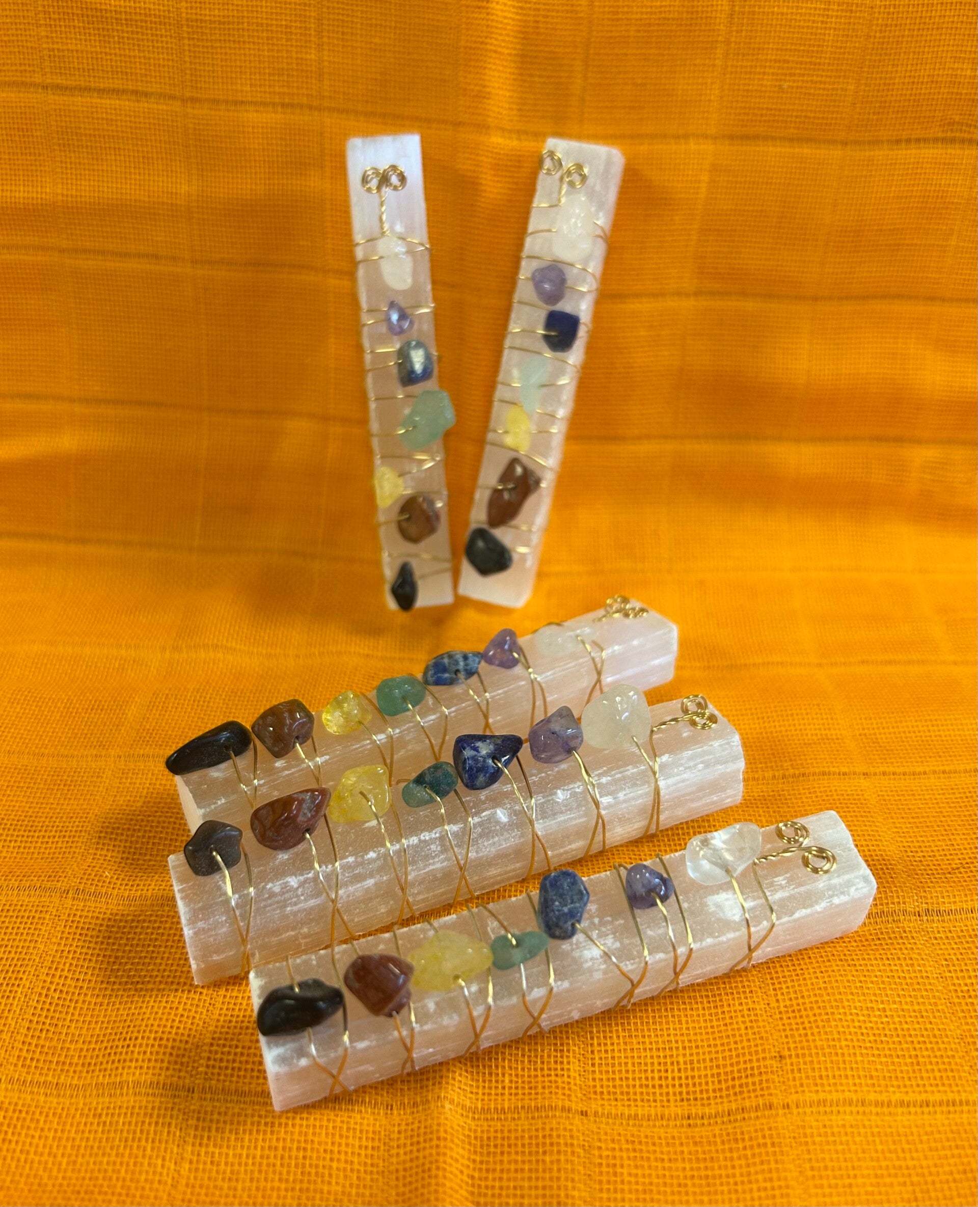 Selenite Chakra charging wands