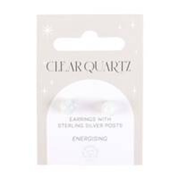 Clear Quartz Stud Earrings