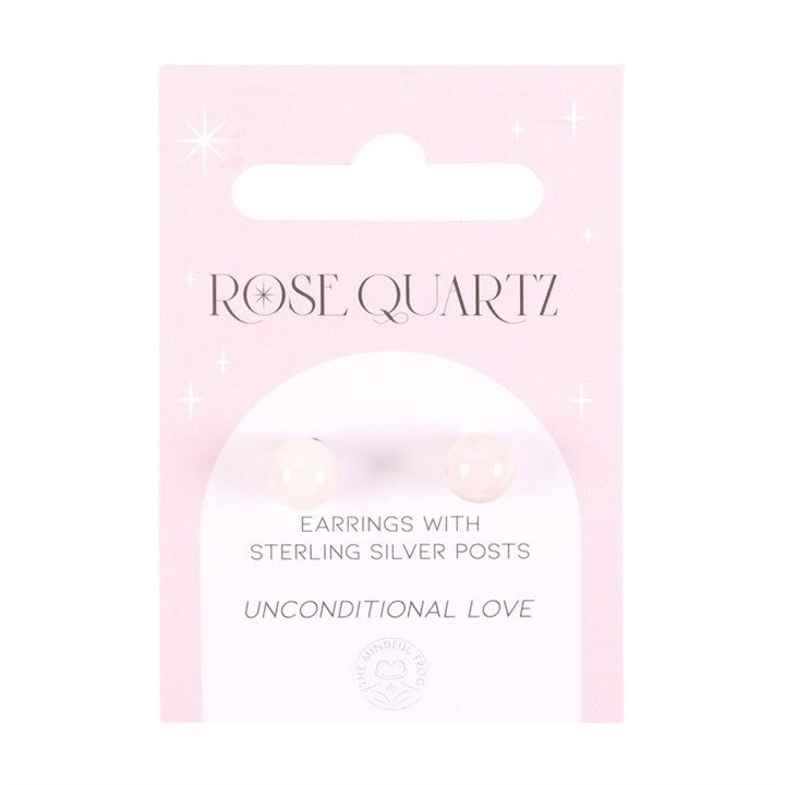 Rose Quartz Stud Earrings