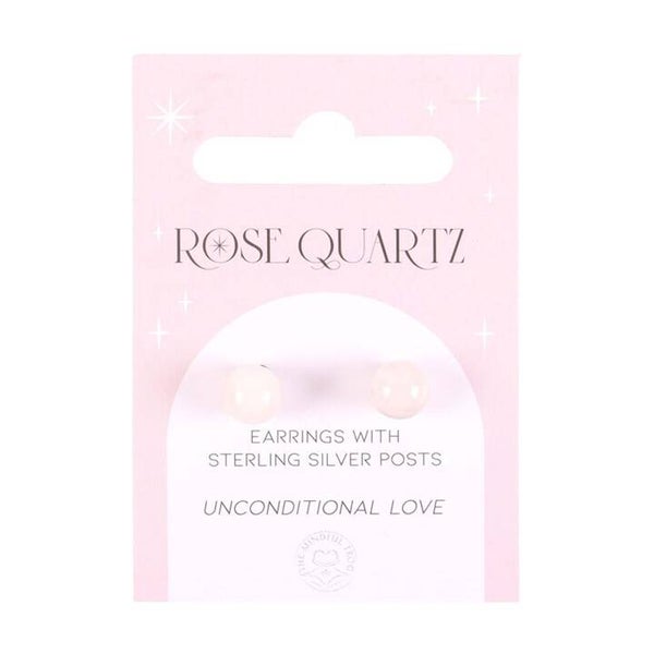 Rose Quartz Stud Earrings