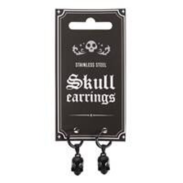 Black skull earrings