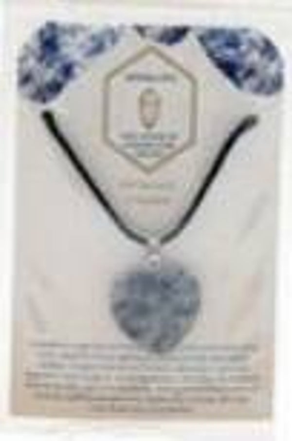 Sodalite Heart Crystal Necklace