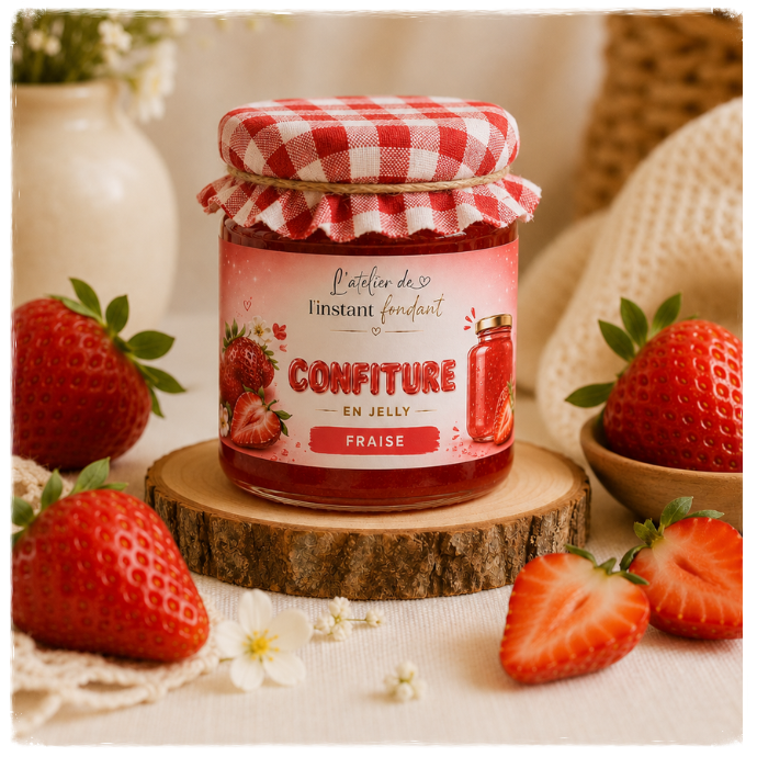 🍓Bougie Confiture Fraise des bois