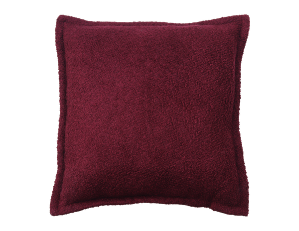 Kussen teddy bordeaux 55x55cm