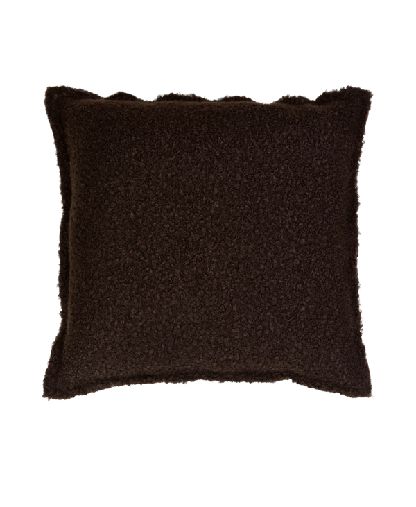 Kussen bouclé dark chocolate 50x50cm