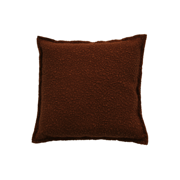 Kussen bouclé roestbruin 50x50cm
