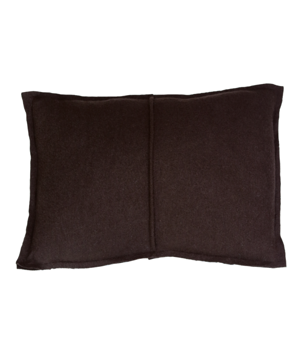 Kussen gekookte wol dark chocolate 40x60cm