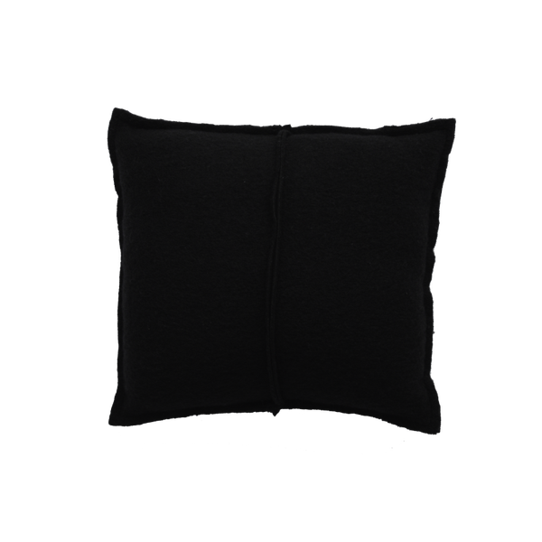 Kussen wol zwart 45x45cm