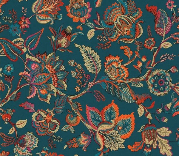 Lampenkap op maat met deze Inaya Bleu jacquardstof