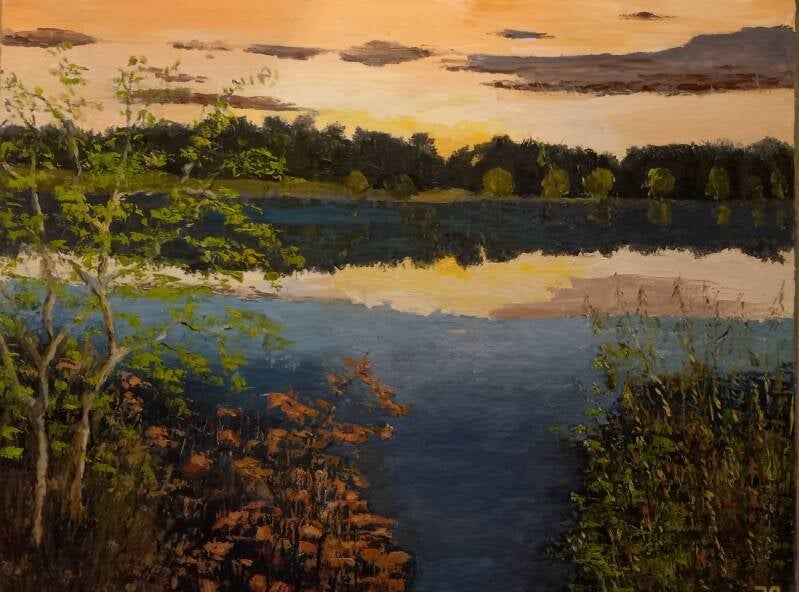 Abenrot am Burgaeschisee