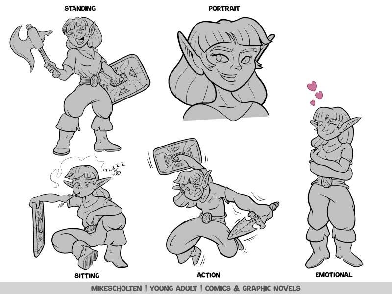 Character sheet grayscale