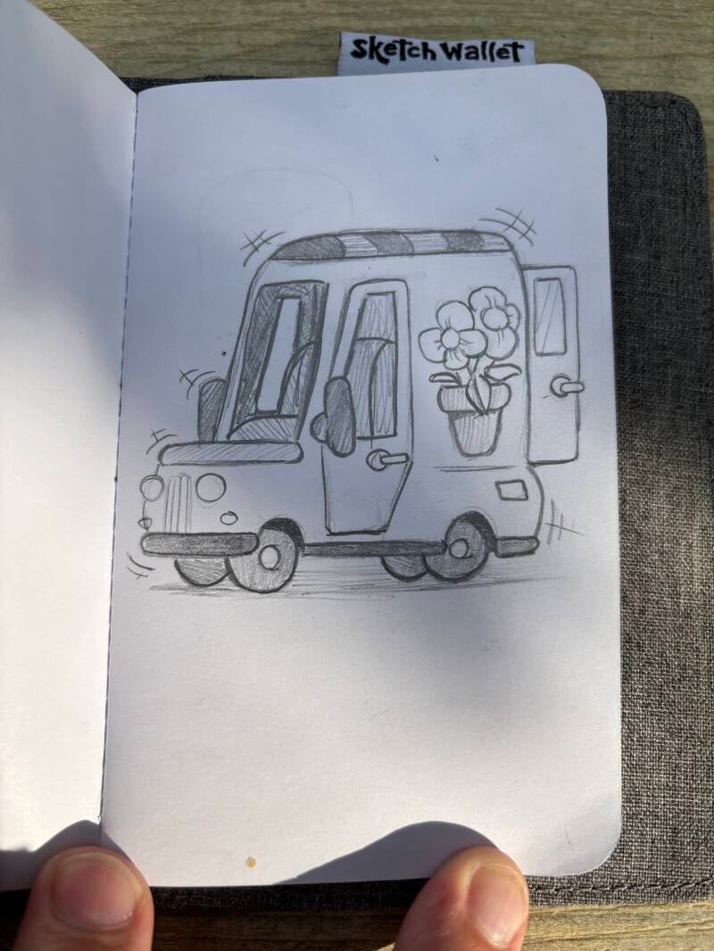 Flowertruck schets