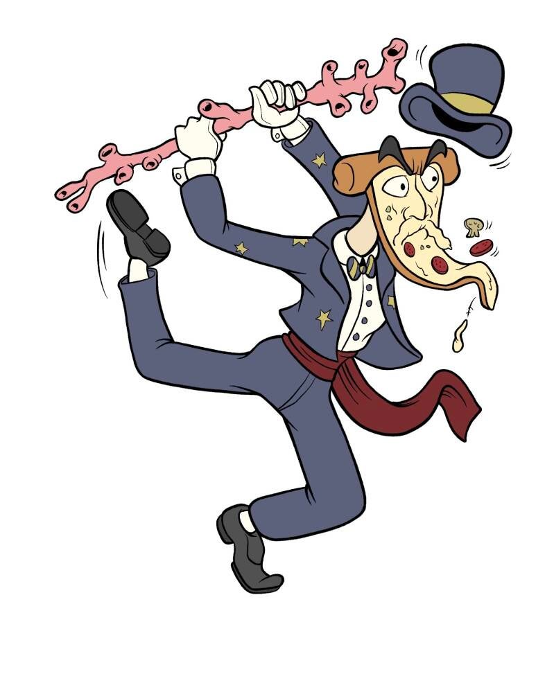 Magician, Coral, Slice Flat Color