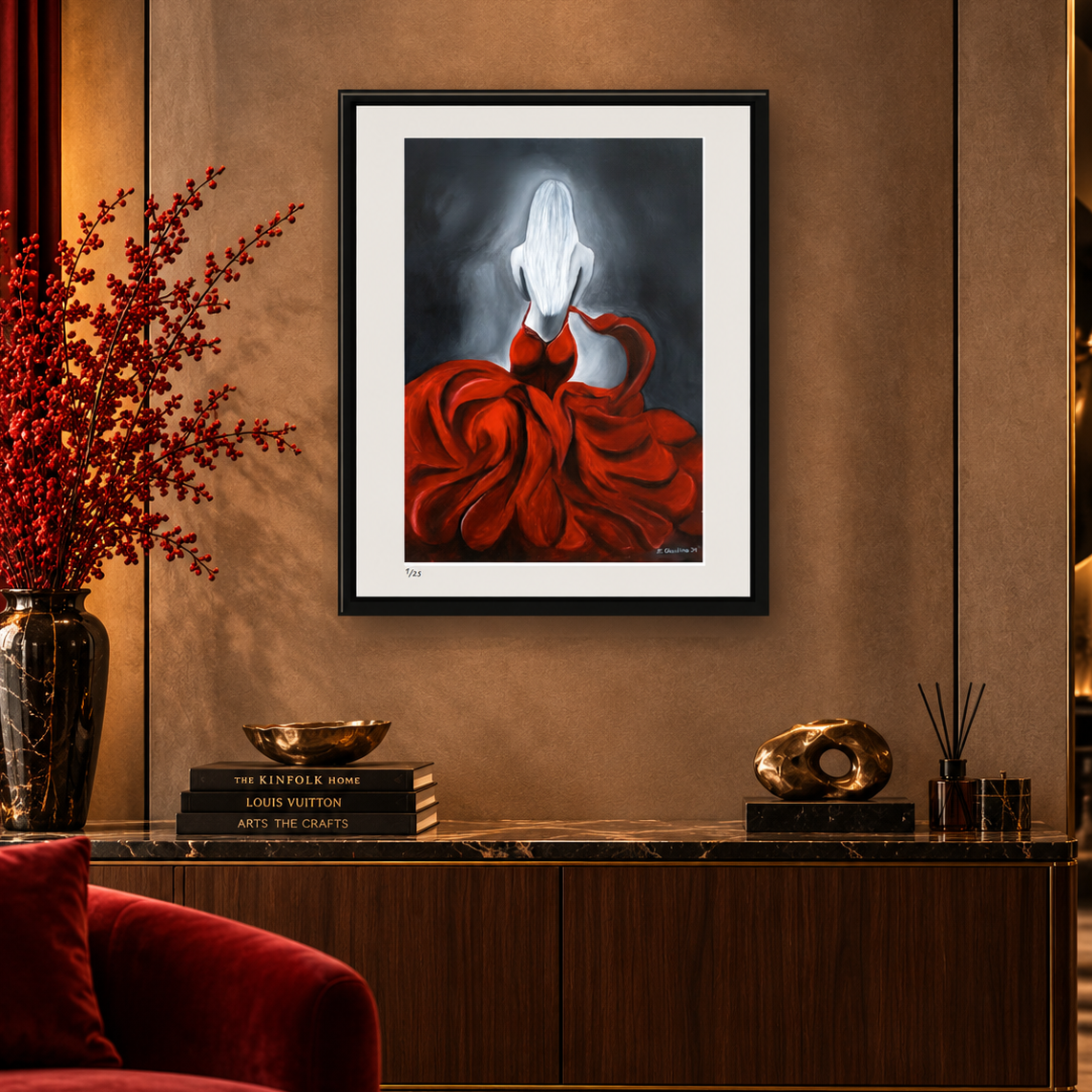 The Untouchable Fine Art Edition shown framed in an interior