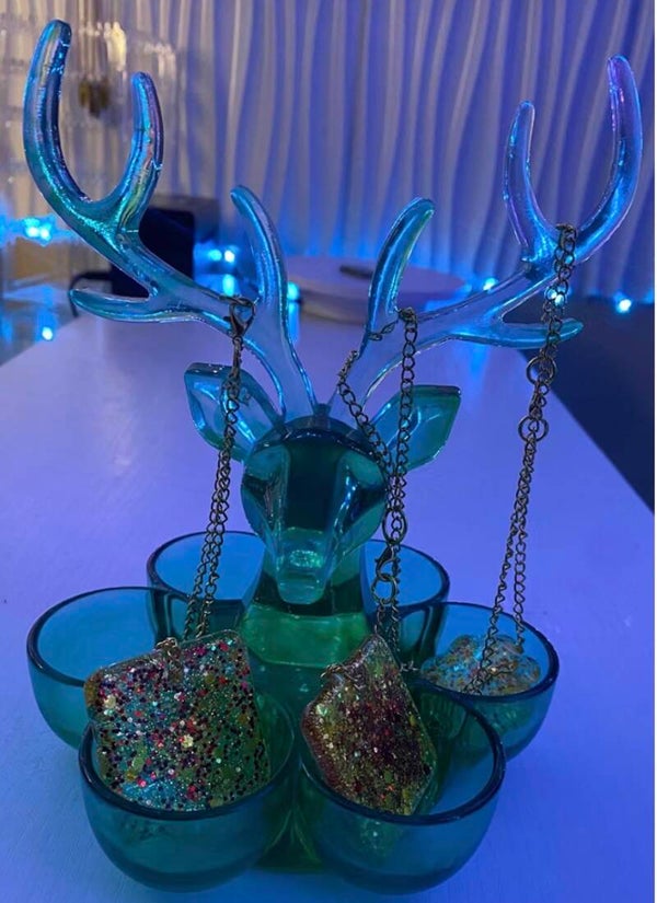 Luxury Epoxy Resin Deer Jewelry Holder