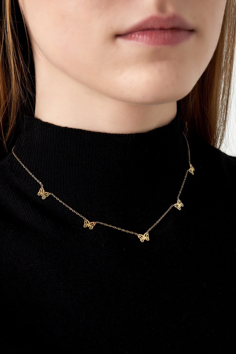 Ketting vlinders - Goud