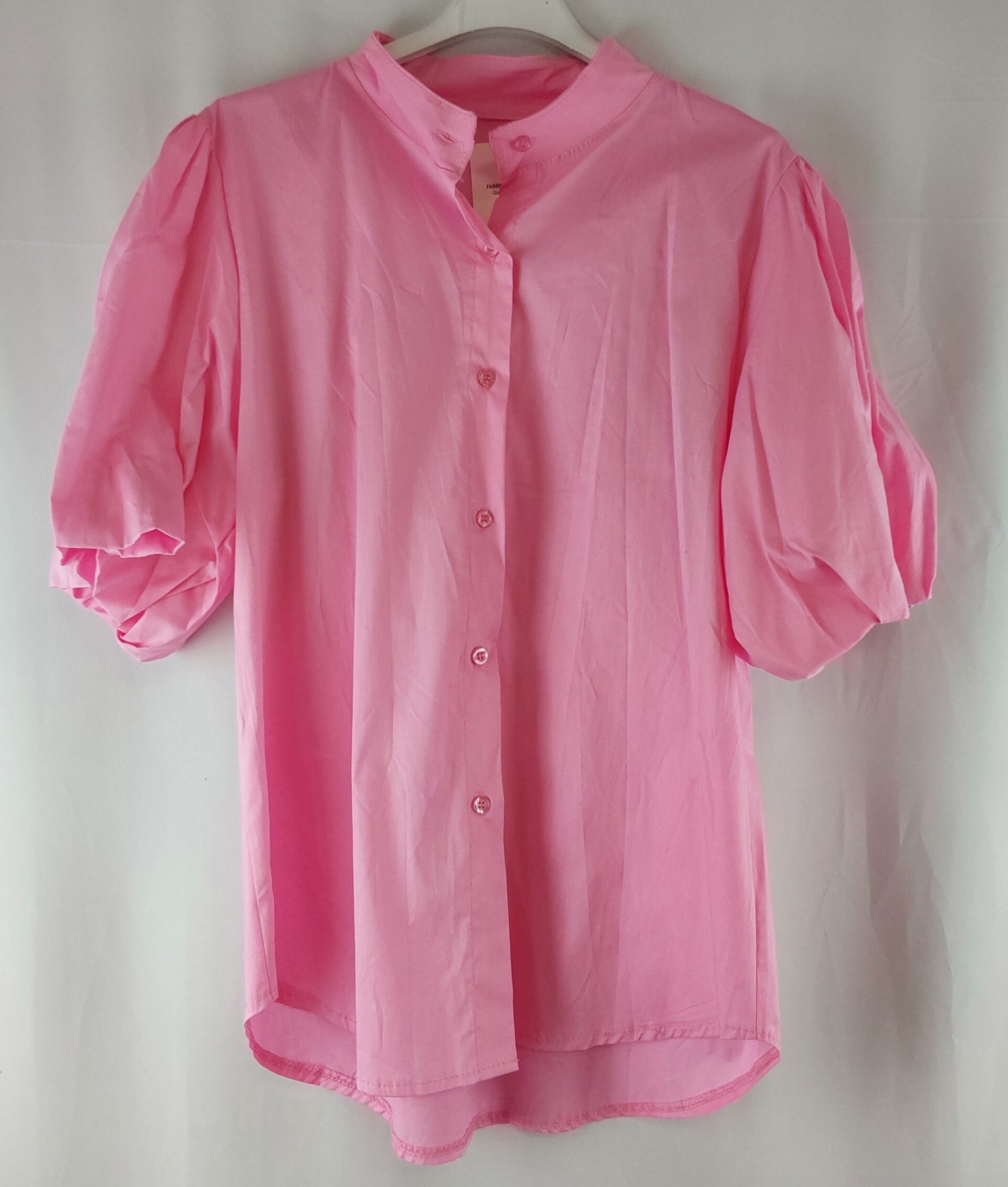Blouse met pofmouwen - Roze