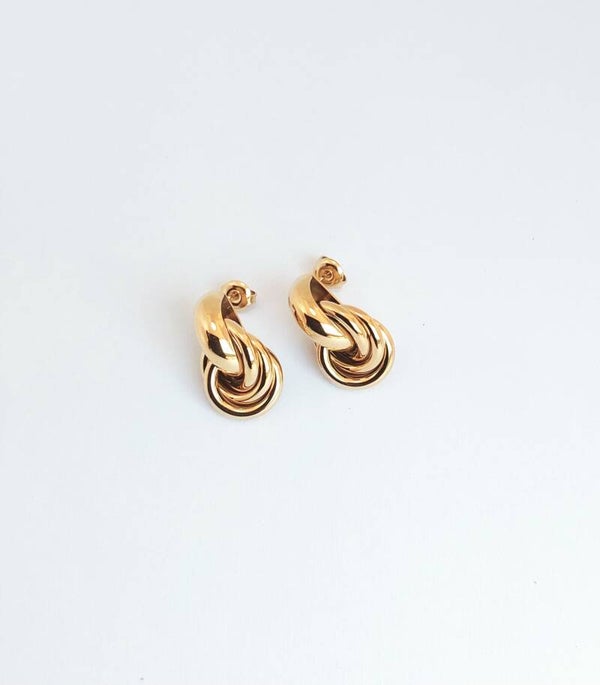 Oorbellen twisted - Goud