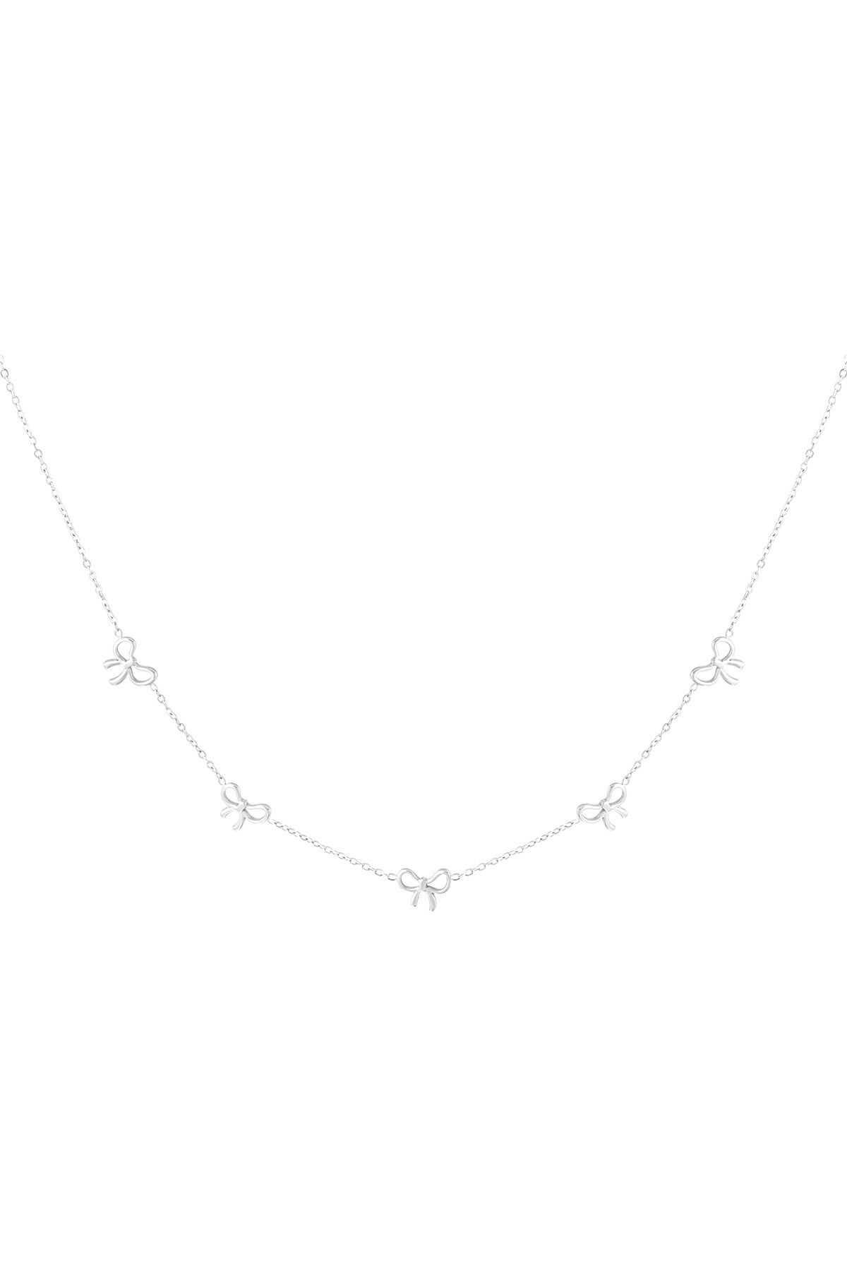 Ketting strikjes - Zilver
